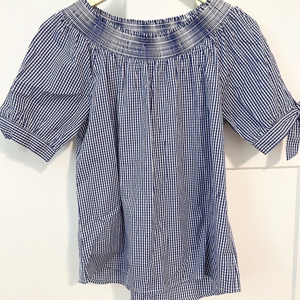 Navy and White Striped Top Size Medium